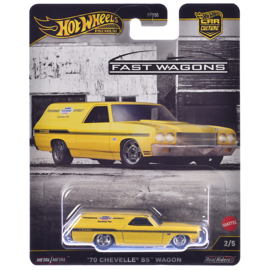 1970 Chevrolet Chevelle SS Wagon "Yenko" Yellow "Fast Wagons" Series Diecast Model Car by Hot Wheels Automotive