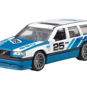 Volvo 850 Estate Wagon #25 Blue and White "Fast Wagons" Series Diecast Model Car by Hot Wheels from the Sports Car Racing Gifts store collection.