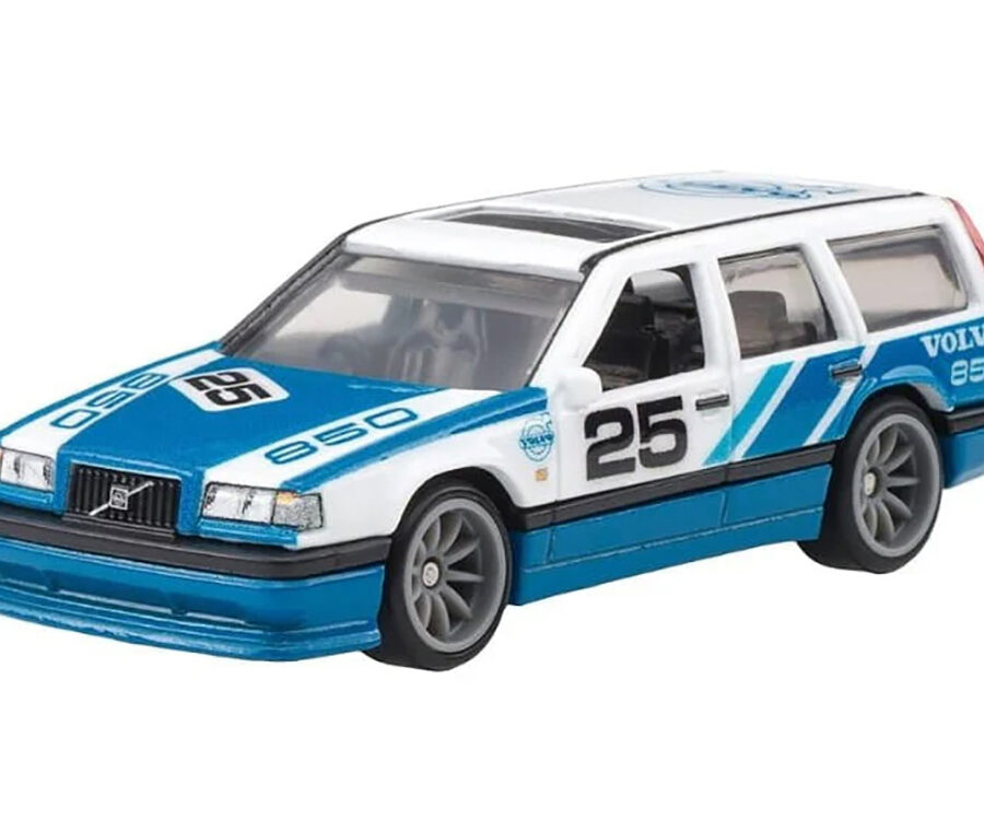 Volvo 850 Estate Wagon #25 Blue and White "Fast Wagons" Series Diecast Model Car by Hot Wheels Automotive