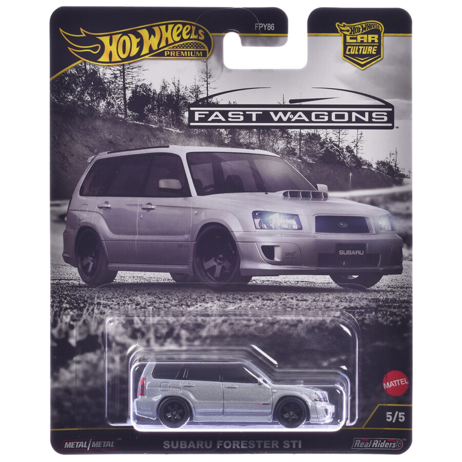 Subaru Forester STI Silver Metallic "Fast Wagons" Series Diecast Model Car by Hot Wheels Automotive