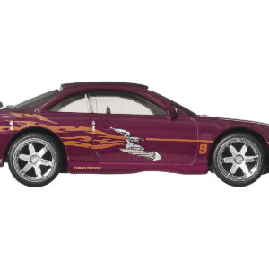 Nissan 240SX (S14) RHD (Right Hand Drive) Maroon with Graphics "The Fast and the Furious" (2001) Movie "Fast & Furious" Series Diecast Model Car by Hot Wheels  by Diecast Mania