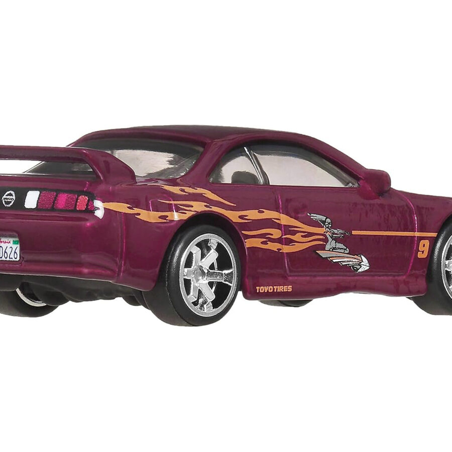 Nissan 240SX (S14) RHD (Right Hand Drive) Maroon with Graphics "The Fast and the Furious" (2001) Movie "Fast & Furious" Series Diecast Model Car by Hot Wheels Automotive