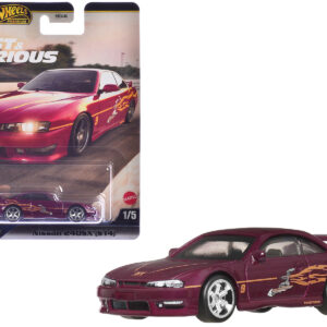 Nissan 240SX (S14) RHD (Right Hand Drive) Maroon with Graphics "The Fast and the Furious" (2001) Movie "Fast & Furious" Series Diecast Model Car by Hot Wheels  by Diecast Mania