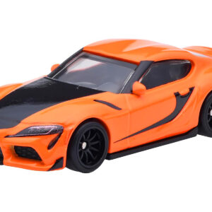 2021 Toyota GR Supra Orange and Black "F9" (2021) Movie "Fast & Furious" Series Diecast Model Car by Hot Wheels from the Sports Car Racing Model Cars store collection.