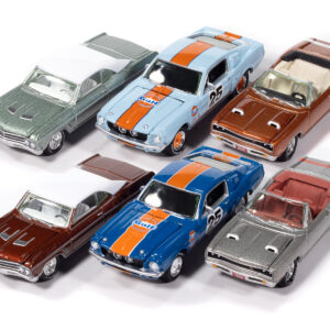 "Muscle Cars USA" 2025 Release 2 Set of 6 pieces 1/64 Diecast Model Cars by Johnny Lightning  by Diecast Mania