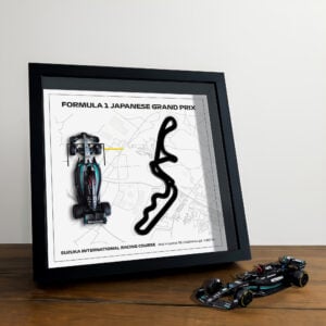 F1 Framed - Japanese GP - Suzuka International Racing Course | Various Cars | F1 Wall Art | Circuit Frame | F1 Gift | Formula One from the Race Track Wall Art store collection.