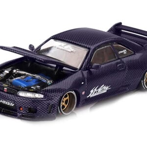 Nissan Skyline GT-R (R33) "Active Carbon R V2" RHD (Right Hand Drive) Purple Carbon (Designed by Jun Imai) "Kaido House" Special 1/64 Diecast Model Car by Mini GT from the Sports Car Racing Model Cars store collection.
