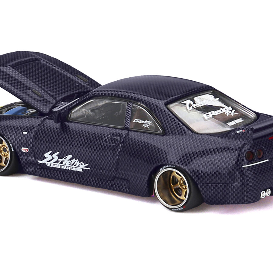 Nissan Skyline GT-R (R33) "Active Carbon R V2" RHD (Right Hand Drive) Purple Carbon (Designed by Jun Imai) "Kaido House" Special 1/64 Diecast Model Car by Mini GT Automotive