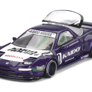 Honda NSX "Kaido Racing V2" #0 Purple with White Hood and Graphics (Designed by Jun Imai) "Kaido House" Special 1/64 Diecast Model Car by Mini GT from the Sports Car Racing Collectibles store collection.