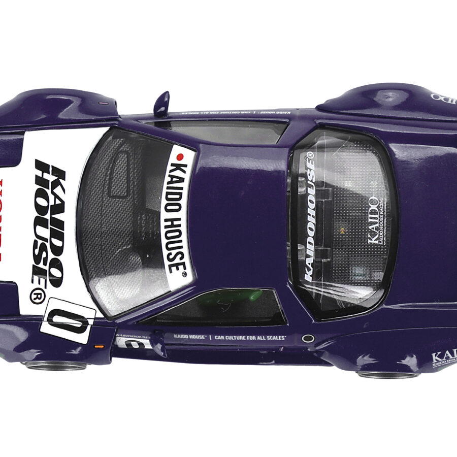 Honda NSX "Kaido Racing V2" #0 Purple with White Hood and Graphics (Designed by Jun Imai) "Kaido House" Special 1/64 Diecast Model Car by Mini GT Sports Car Racing Model Cars