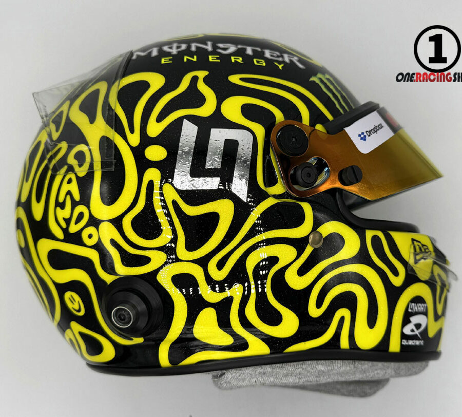 Lando Norris 2025 Bahrain GP F1 Replica Helmet Mc Laren F1 Bahrain GP - Sakhir Track Art