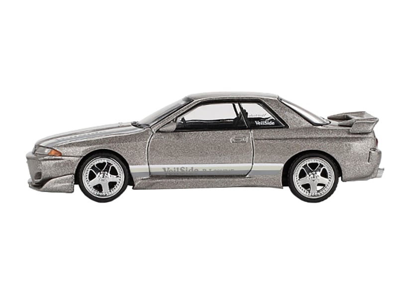 Nissan Skyline GT-R (R32) RHD (Right Hand Drive) "Veilside Combat C-I" Gray Metallic Limited Edition 1/64 Diecast Model Car by Mini GT from the Automotive store collection.