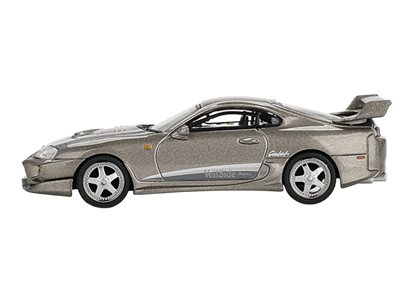 Toyota Supra "VeilSide Combat V-II" Combat Gray Metallic Limited Edition 1/64 Diecast Model Car by Mini GT Sports Car Racing Model Cars