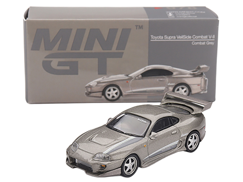 Toyota Supra "VeilSide Combat V-II" Combat Gray Metallic Limited Edition 1/64 Diecast Model Car by Mini GT Sports Car Racing Model Cars