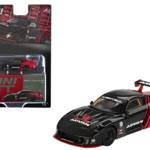 Mazda RX-7 LB-Super Silhouette RHD (Right Hand Drive) "Advan" Black and Red Limited Edition 1/64 Diecast Model Car by Mini GT Sports Car Racing Model Cars by Diecast Mania