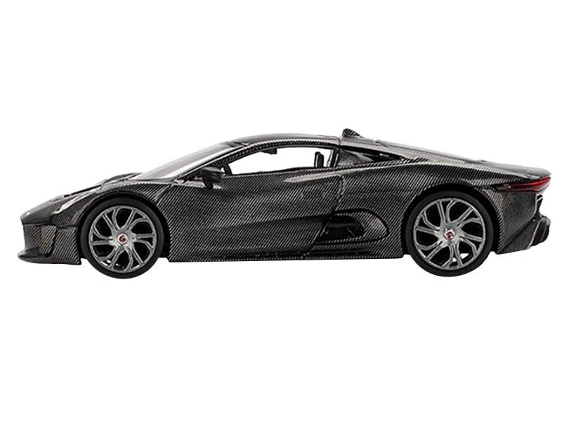 Jaguar C-X75 "Test Car" Black Carbon Limited Edition 1/64 Diecast Model Car by Mini GT Jaguar