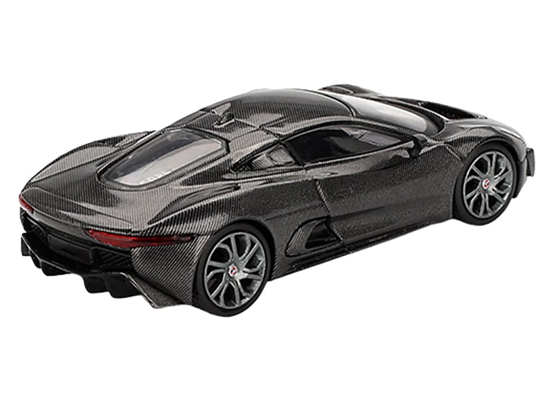 Jaguar C-X75 "Test Car" Black Carbon Limited Edition 1/64 Diecast Model Car by Mini GT Jaguar