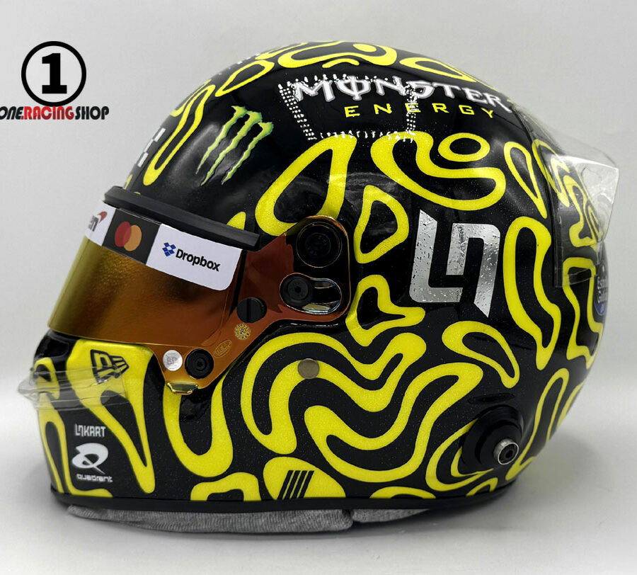 Lando Norris 2025 Bahrain GP F1 Replica Helmet Mc Laren F1 Bahrain GP - Sakhir Track Art