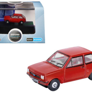 Ford Fiesta Mk1 RHD (Right Hand Drive) Venetian Red 1/148 (N) Scale Diecast Model Car by Oxford Diecast from the Sports Car Racing Gifts store collection.