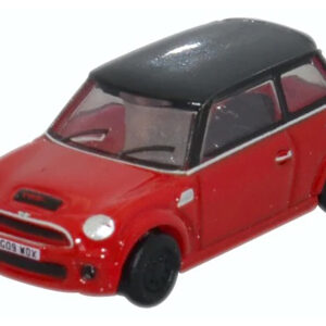 Mini Cooper S RHD (Right Hand Drive) Chili Red with Black Top 1/148 (N) Scale Diecast Model Car by Oxford Diecast from the Sports Car Racing Gifts store collection.