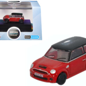 Mini Cooper S RHD (Right Hand Drive) Chili Red with Black Top 1/148 (N) Scale Diecast Model Car by Oxford Diecast from the Sports Car Racing Gifts store collection.