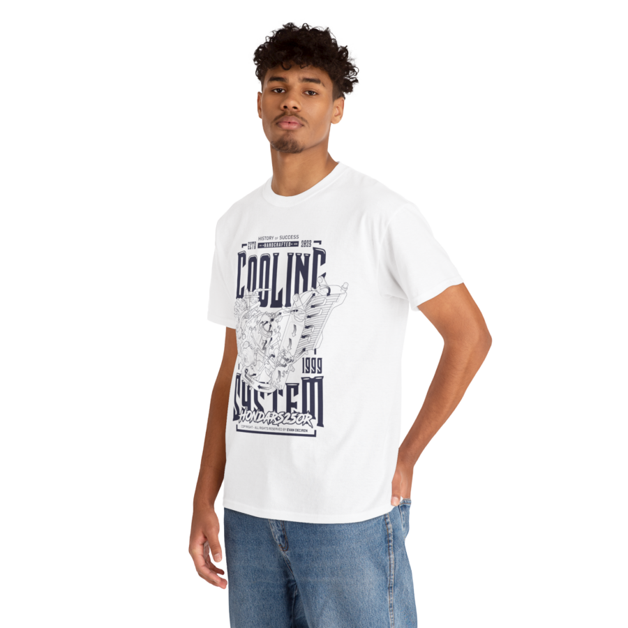 Honda RS250R Legend T-Shirt | MotoGP Racing Coolant System Tee | Motorcycle History Graphic Shirt MotoGP Clothing & Merchandise