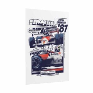 Stefan Johansson 1987 Poster | Formula One Legend McLaren MP4/3 | Vintage Racing Art Print | Wall Decor Digital Download from the McLaren F1 Memorabilia store collection.