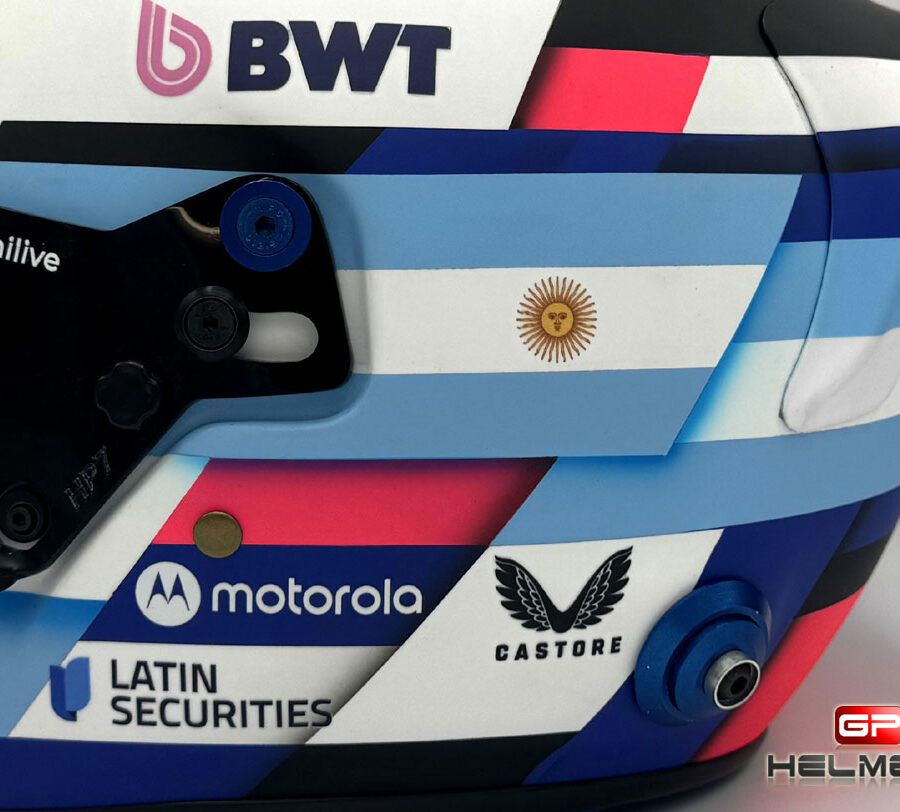 Franco Colapinto 2025 F1 Replica Helmet Alpine F1 Alpine F1 Team