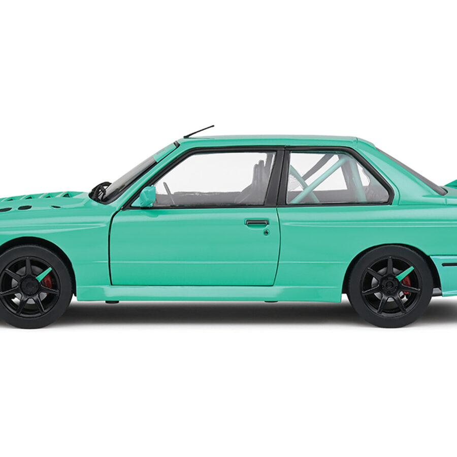 1990 BMW E30 M3 Custom "Drift Missile" Tiffany Blue 1/18 Diecast Model Car by Solido Automotive