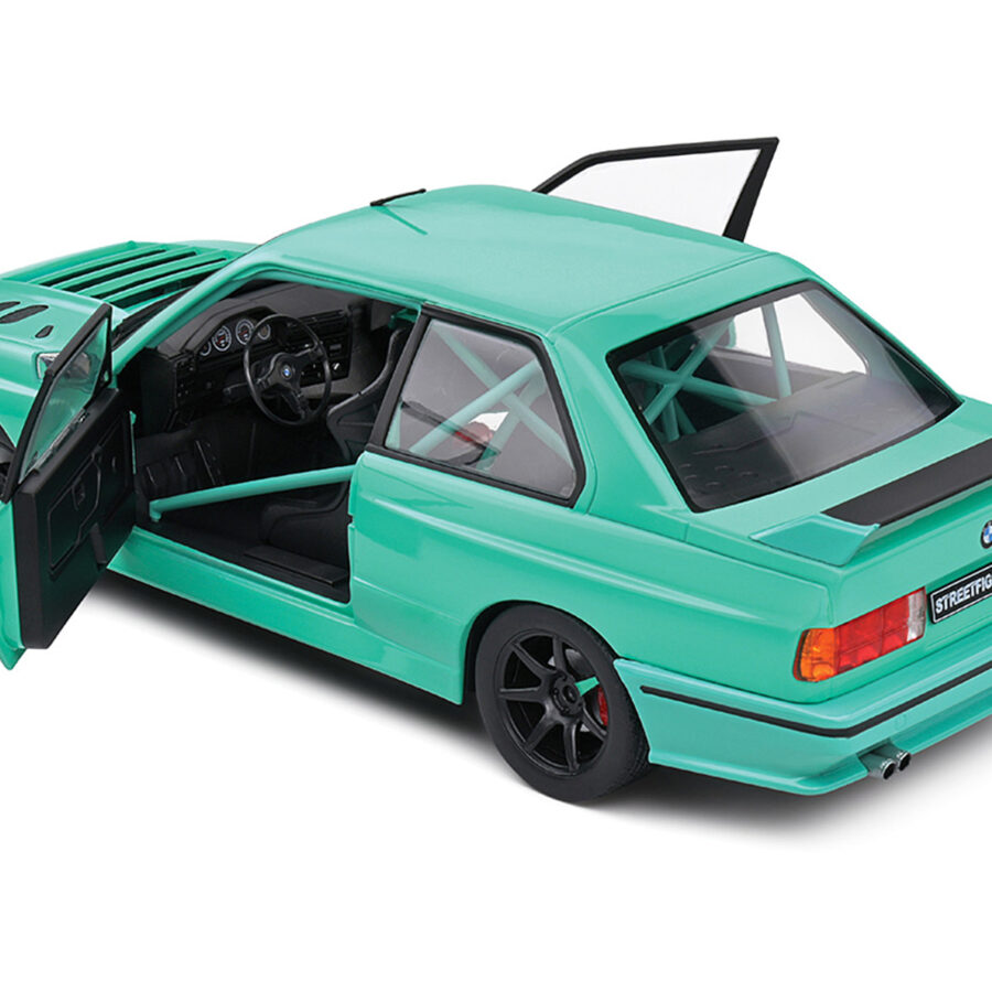 1990 BMW E30 M3 Custom "Drift Missile" Tiffany Blue 1/18 Diecast Model Car by Solido Automotive