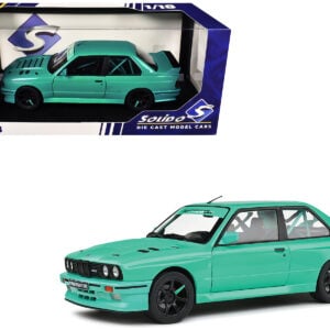 1990 BMW E30 M3 Custom "Drift Missile" Tiffany Blue 1/18 Diecast Model Car by Solido BMW by Diecast Mania