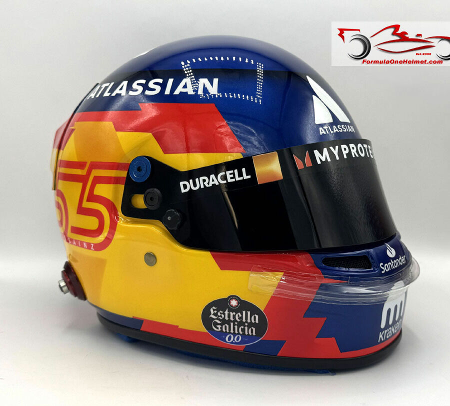 Carlos Sainz 2025 F1 Helmet Williams F1 Monaco GP Track Art
