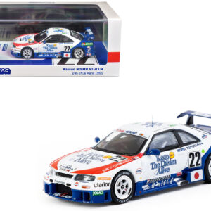 Nissan NISMO GT-R LM #22 Hideo Fukuyama - Masahiko Kondo - Shunji Kasuya "NISMO" "24 Hours of Le Mans" (1995) "Hobby64" Series 1/64 Diecast Model Car by Tarmac Works from the Sports Car Racing Collectibles store collection.
