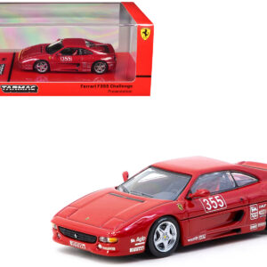 Ferrari F355 Challenge #355 "Presentation" Red "Hobby64" Series 1/64 Diecast Model by Tarmac Works from the Automotive store collection.