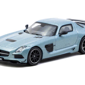 Mercedes-Benz SLS AMG Coupe Black Series Matte Blue Metallic "Global64" Series 1/64 Diecast Model by Tarmac Works  by Diecast Mania