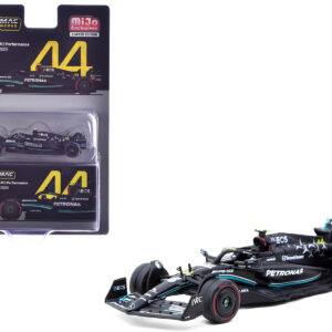 Mercedes-AMG F1 W14 E Performance #44 Lewis Hamilton Pole Position Formula One F1 "Hungarian GP" (2023) "Global64" Series 1/64 Diecast Model Car by Tarmac Works from the Formula 1 Memorabilia store collection.