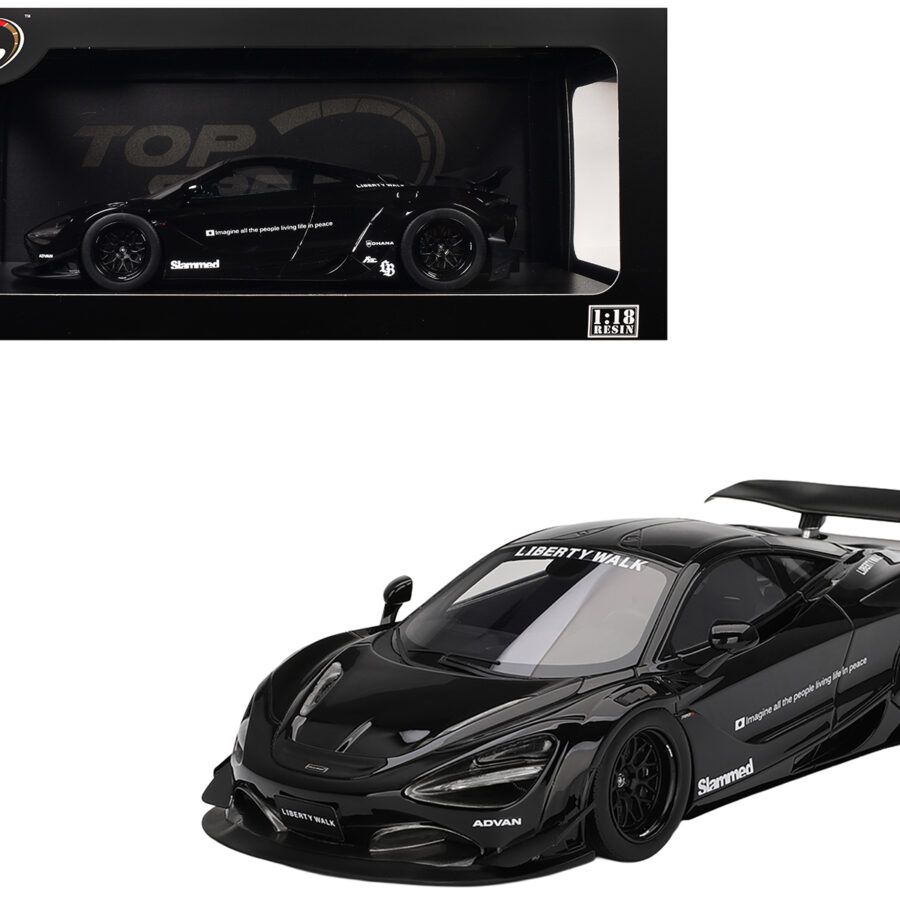 McLaren 720S "LB-Works" Black "Tokyo Auto Salon 2024" 1/18 Model Car by Top Speed from the Sports Car Racing Collectibles store collection.