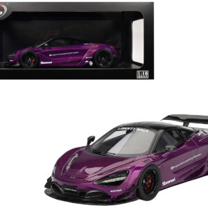 McLaren 720S "LB-Works" Purple Metallic with Black Top 1/18 Model Car by Top Speed from the Sports Car Racing Collectibles store collection.