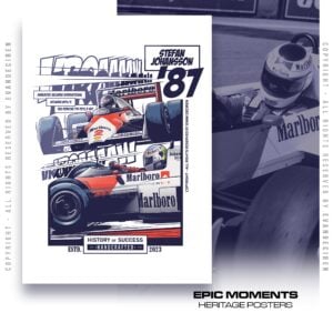 Stefan Johansson 1987 Poster | Formula One Legend | F1 Art Print Wall Decor Sports Car Racing Metal Signs by Evan DeCiren Store