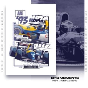 Alain Prost 1993 Williams FW15C Poster | Formula One Legend Racing Art Print | F1 Wall Decor Motorsport Gift F1 Birthday Cards by Evan DeCiren Store