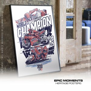 Marc Marquez Poster | 2025 World Champion | MotoGP Legend Wall Art | Ducati Illustration Print Marc Marquez by Evan DeCiren Store