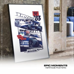 Nelson Piquet 1983 Poster | Formula One Legend Brabham BT52 Formula 1 | Vintage F1 Racing Art Print F1 Birthday Cards by Evan DeCiren Store