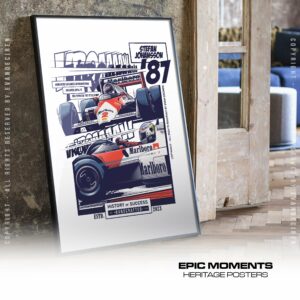 Stefan Johansson 1987 Poster | Formula One Legend | F1 Art Print Wall Decor Sports Car Racing Metal Signs by Evan DeCiren Store