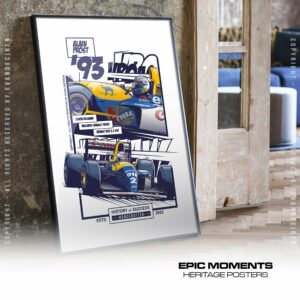 Alain Prost 1993 Williams FW15C Poster | Formula One Legend Racing Art Print | F1 Wall Decor Motorsport Gift F1 Birthday Cards by Evan DeCiren Store
