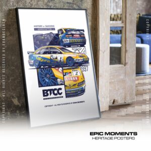Alain Menu 1997 Renault Laguna BTCC Poster | British Touring Car Championship Wall Art | Classic Motorsport Print Sports Car Racing Metal Signs by Evan DeCiren Store