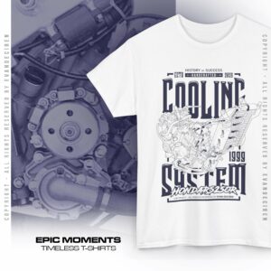 Honda RS250R Legend T-Shirt | MotoGP Racing Coolant System Tee | Motorcycle History Graphic Shirt Vintage Motorcycle by Evan DeCiren Store