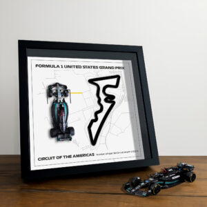 F1 Framed - United States GP - Circuit of the Americas | Various Cars | F1 Wall Art | Circuit Frame | F1 Gift | Framed F1 Art | Formula One from the Race Track Wall Art store collection.