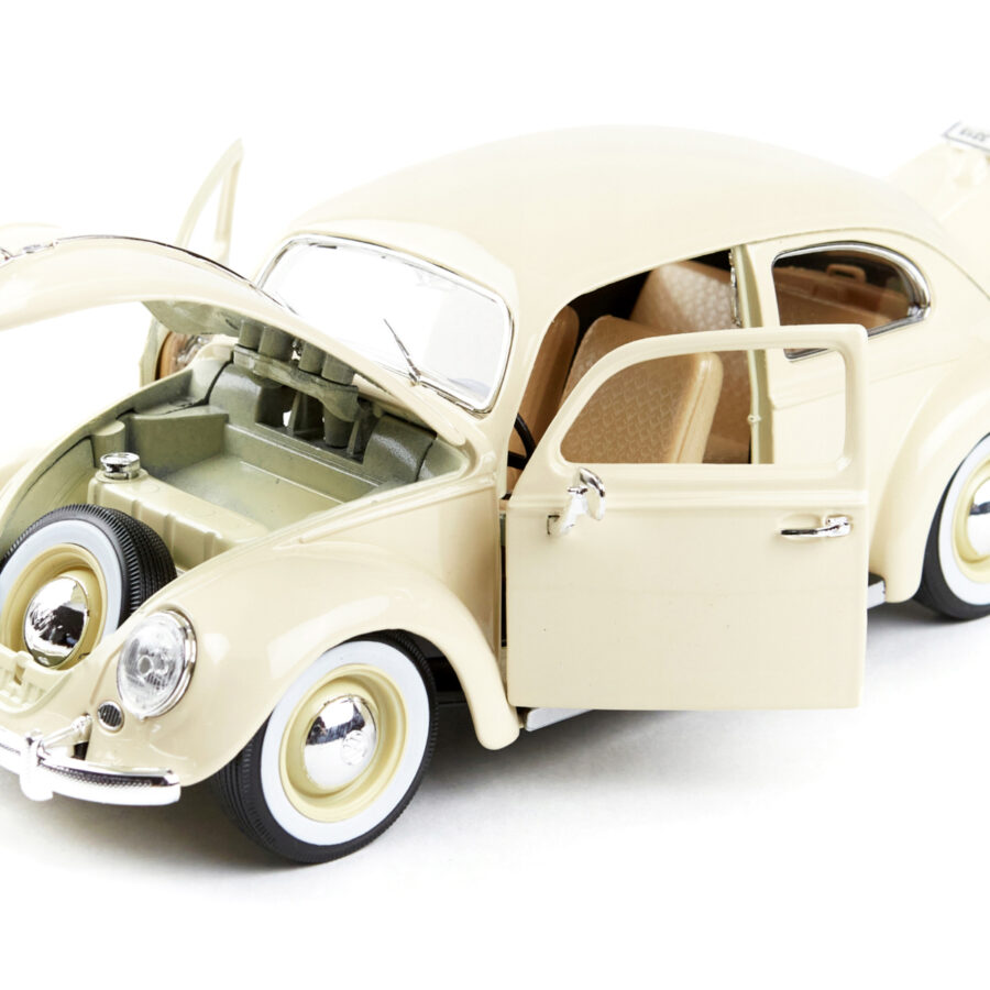 1955 Volkswagen Beetle Kafer Beige 1/18 Diecast Model Car by Bburago Automotive