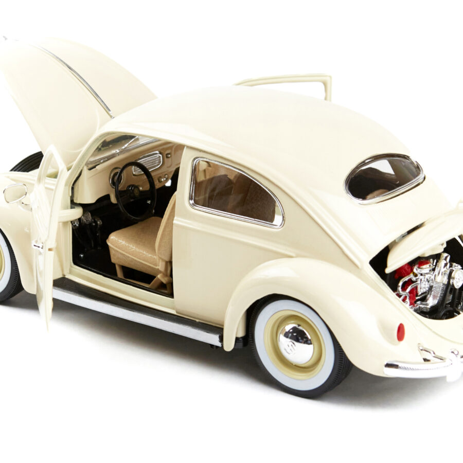 1955 Volkswagen Beetle Kafer Beige 1/18 Diecast Model Car by Bburago Automotive