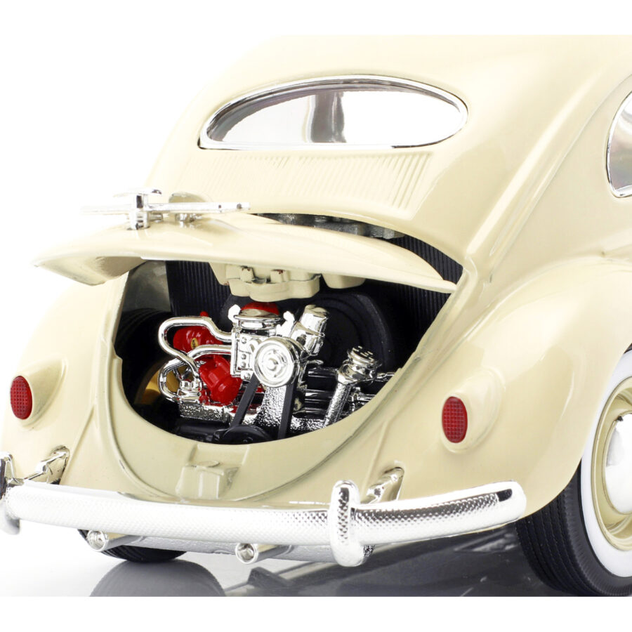 1955 Volkswagen Beetle Kafer Beige 1/18 Diecast Model Car by Bburago Automotive